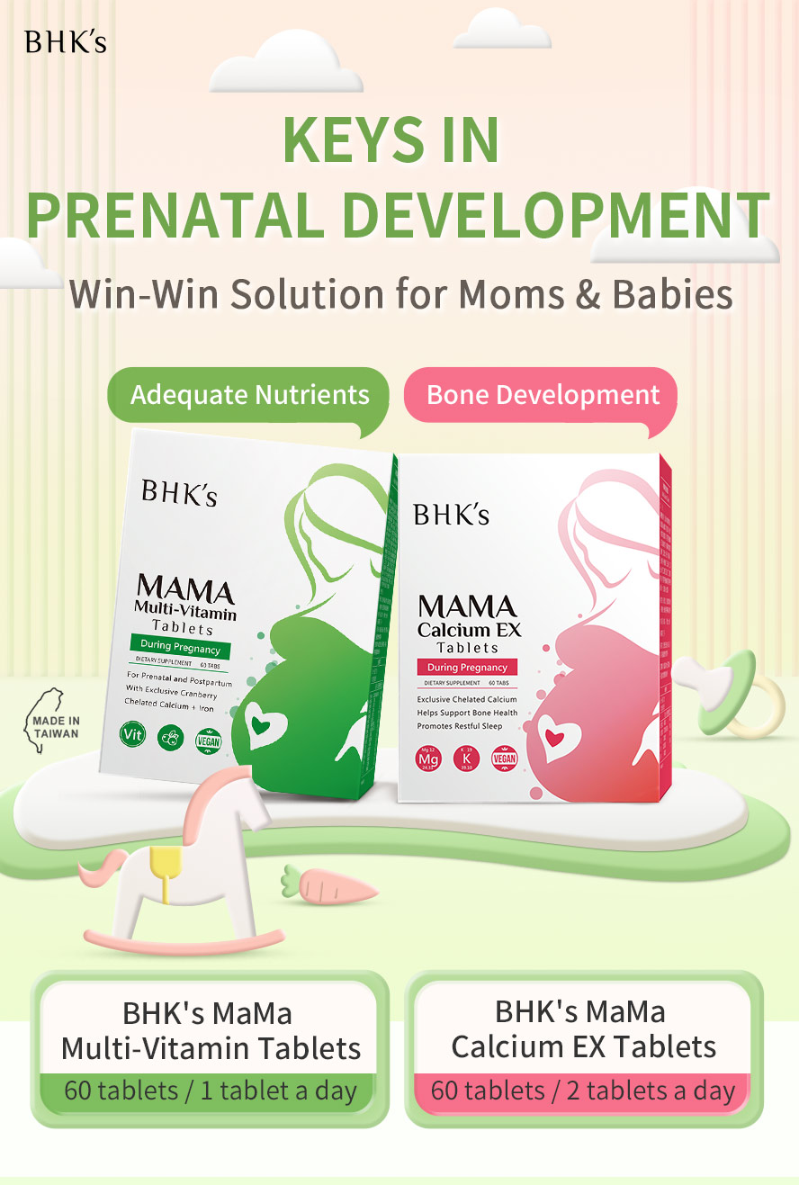 BHK's Calcium +D Multi-vitamin for those who have morning sickness, mood swings, fatigue, and other pregnancy symptom