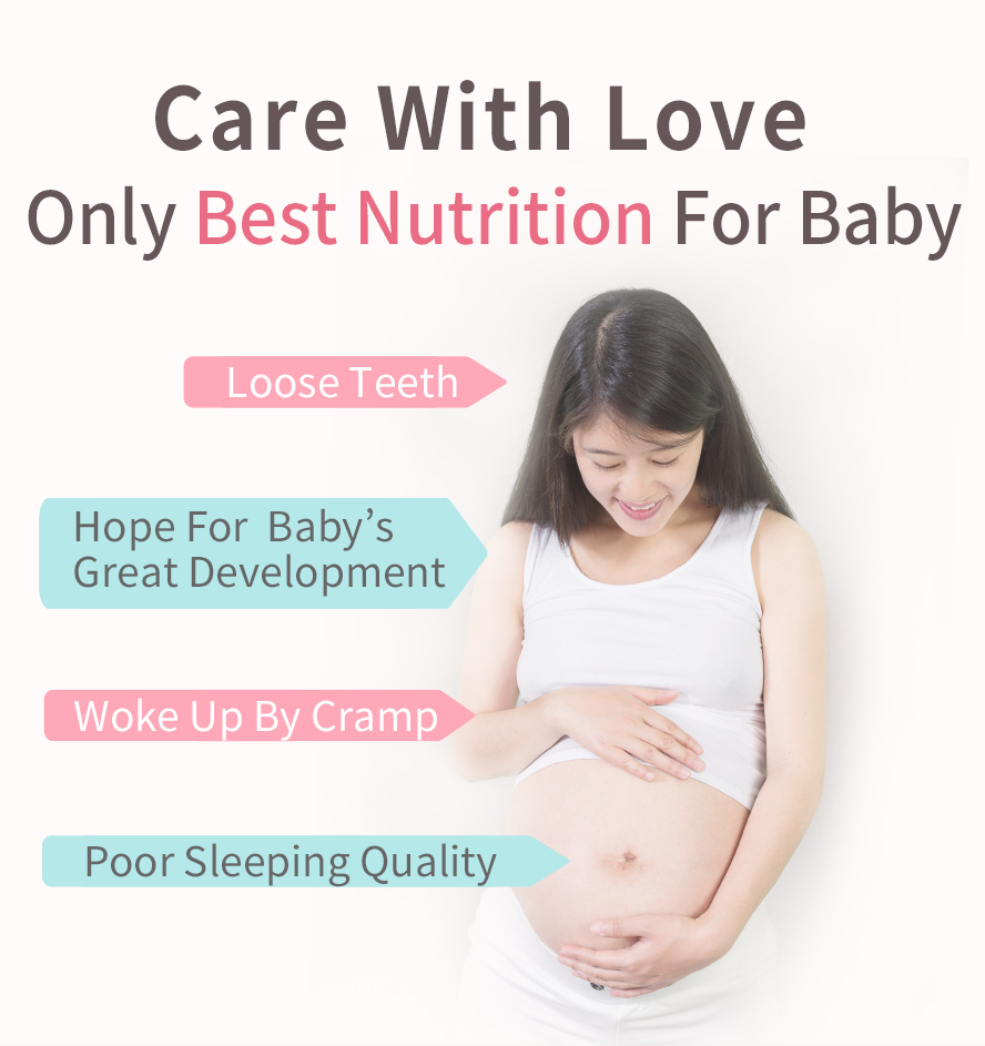 What nutrition to supply during pregnancy? Calcium for pregnancy cramps & poor sleeping quality; DHA for baby's eyesight & brain development