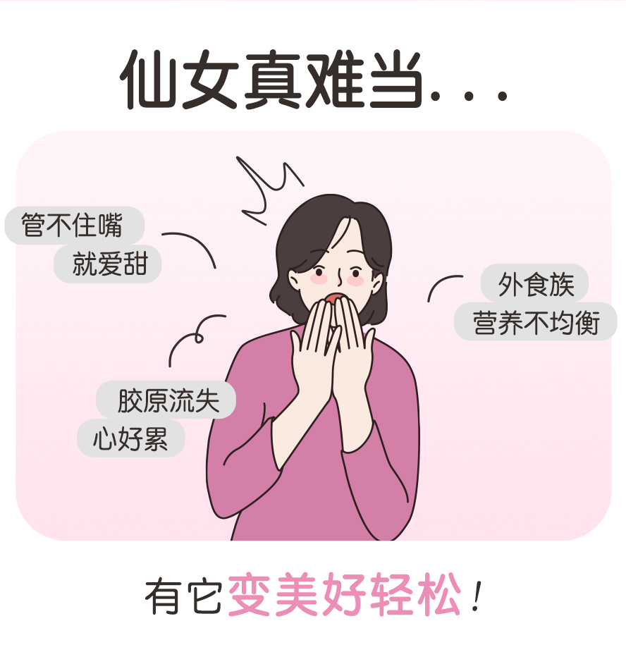 胶原蛋白随时都在流失？胶原QQ糖让你随时补充骨胶原。