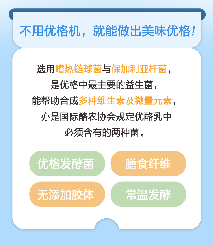 BHK手作优格粉选用嗜热链球菌,保加利亚杆菌,是优酪乳中必须含有的菌种.