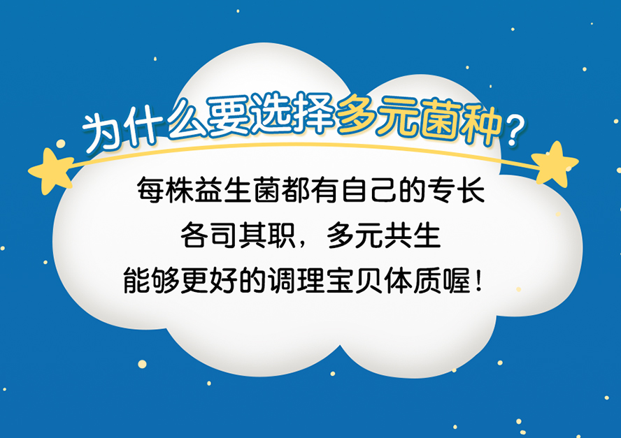 全方位健康配方，有多元菌种，帮助消化、排便顺畅、好菌增殖