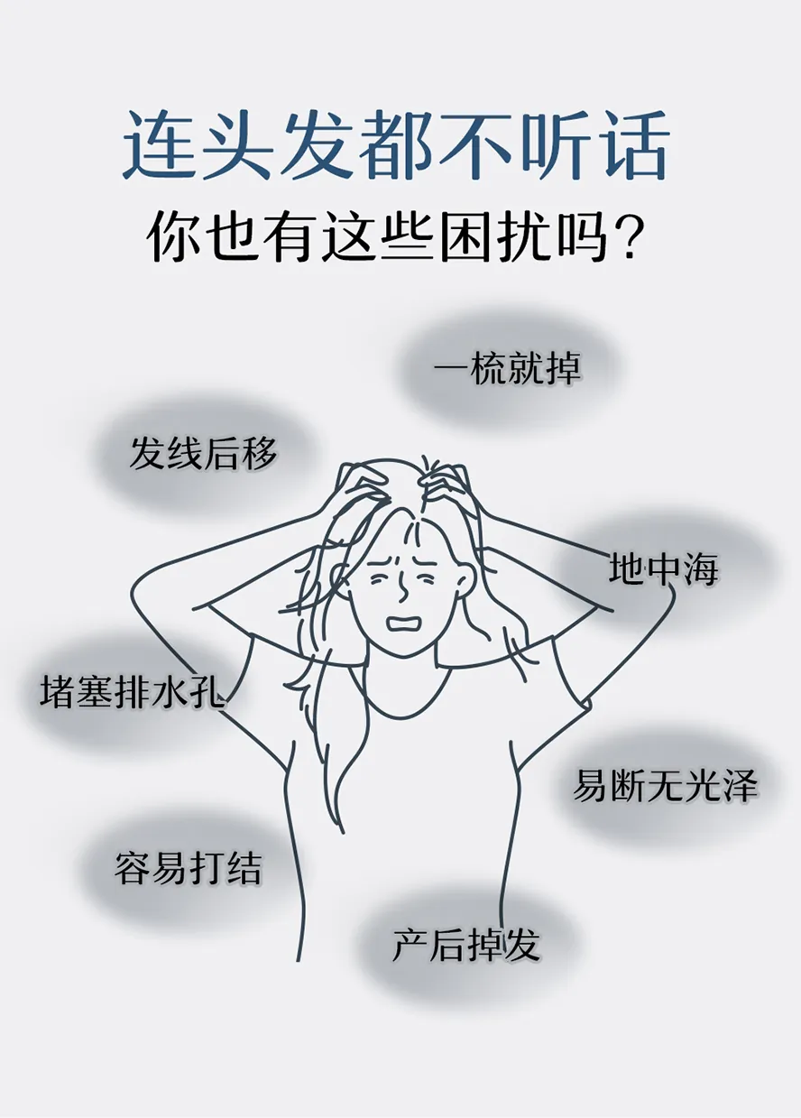 你有头发掉发的困扰吗?面临掉发量增多,发量稀疏,毛躁打结分岔多等困扰,寻找解决之道推荐BHKs婕丝EX3.