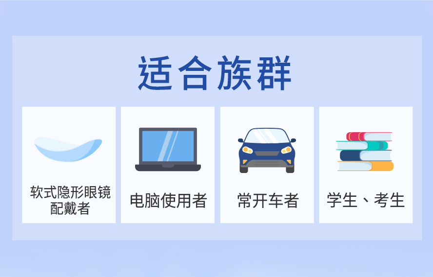 欧洲蓝莓可改善眼内压、青光眼、干涩感，推荐隐形眼镜配戴族、上班族、银发族、夜间开车族，满足不同视力保健需求，亦可搭配叶黄素一同食用。