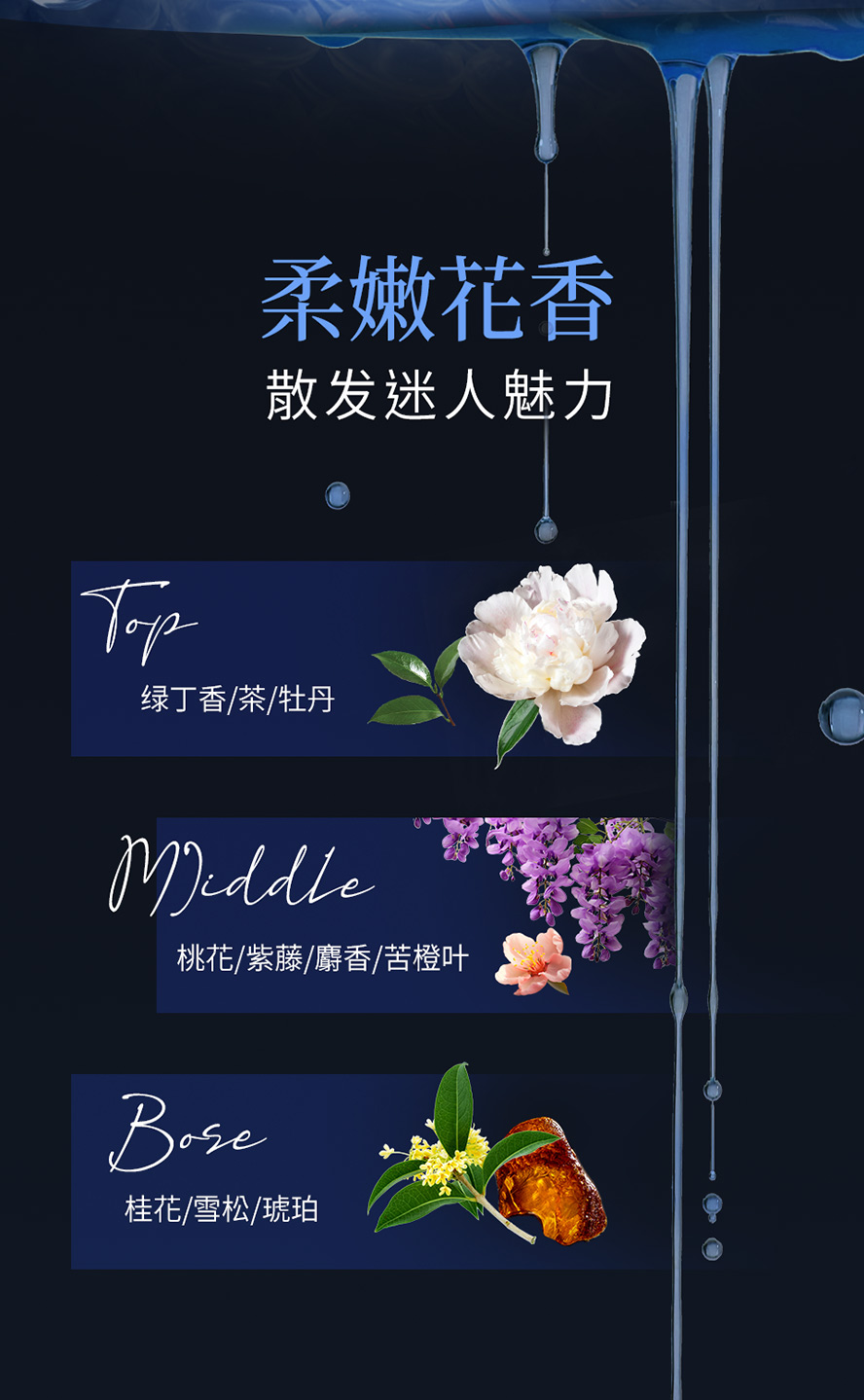 唤黑养发液评价，味道清爽好闻，散发魅力花香。