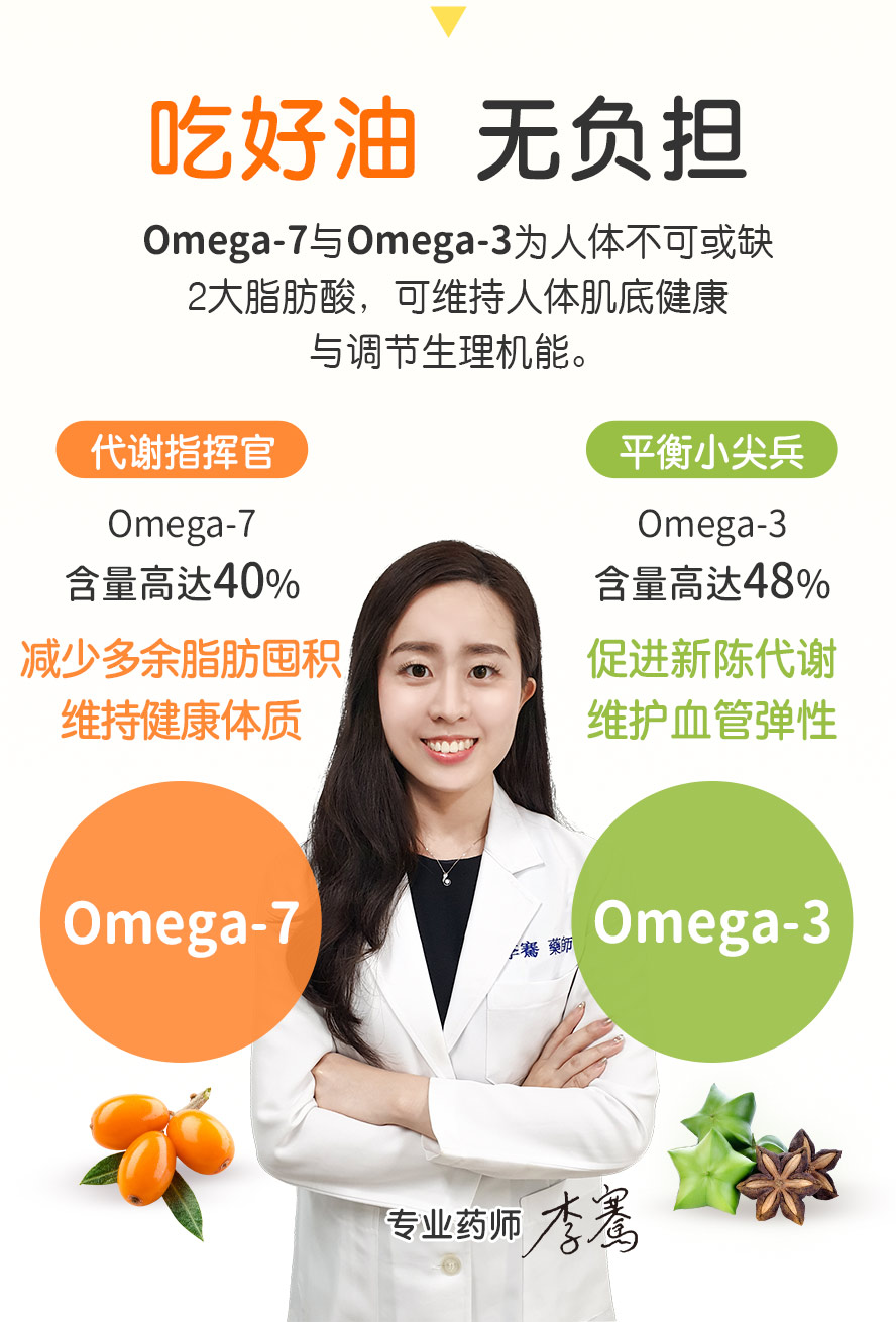 介绍OMEGA-7与OMEGA-3，人体不可或缺的2大脂肪酸。