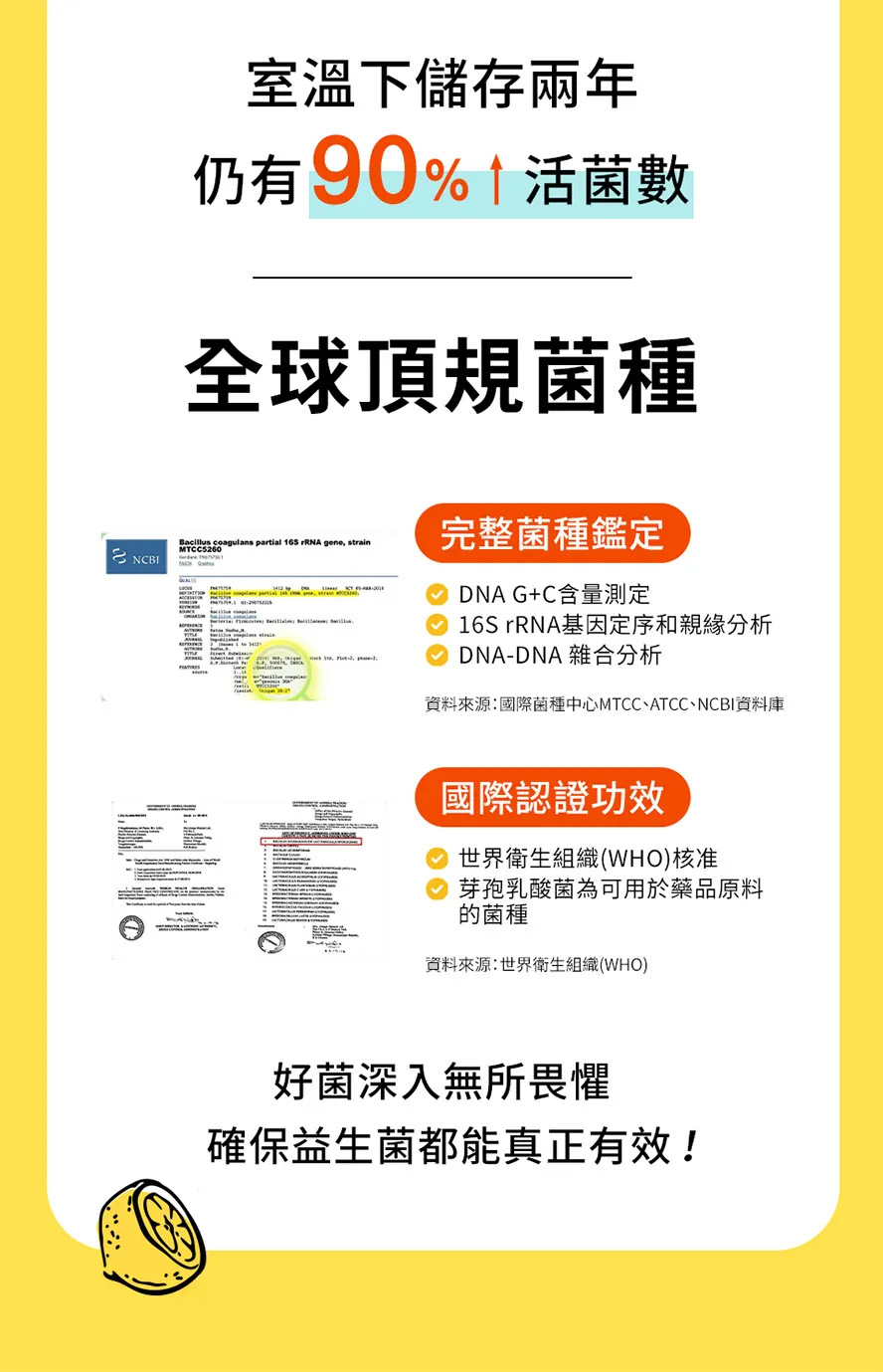 BHK′s益生菌QQ糖採用國際認可耐胃酸膽鹼、有功效認證的芽孢乳酸菌