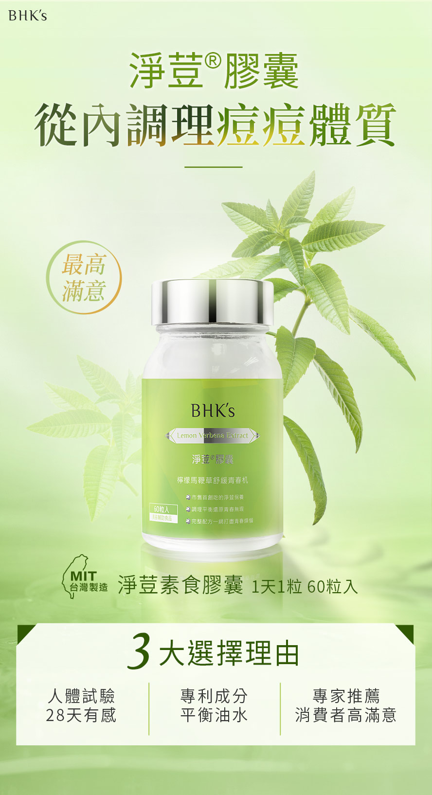 BHK's淨荳膠囊介紹。