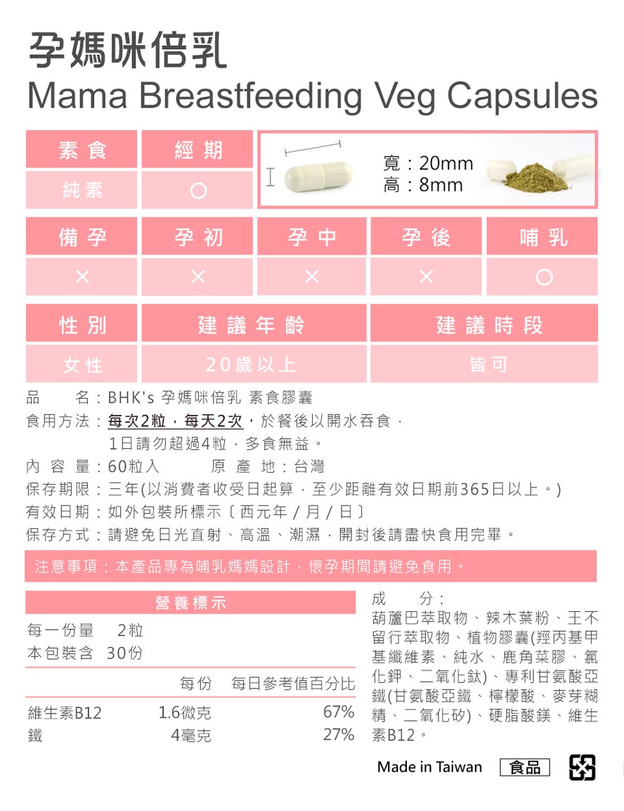 BHK's倍乳通過安全檢驗,安全無慮,無副作用