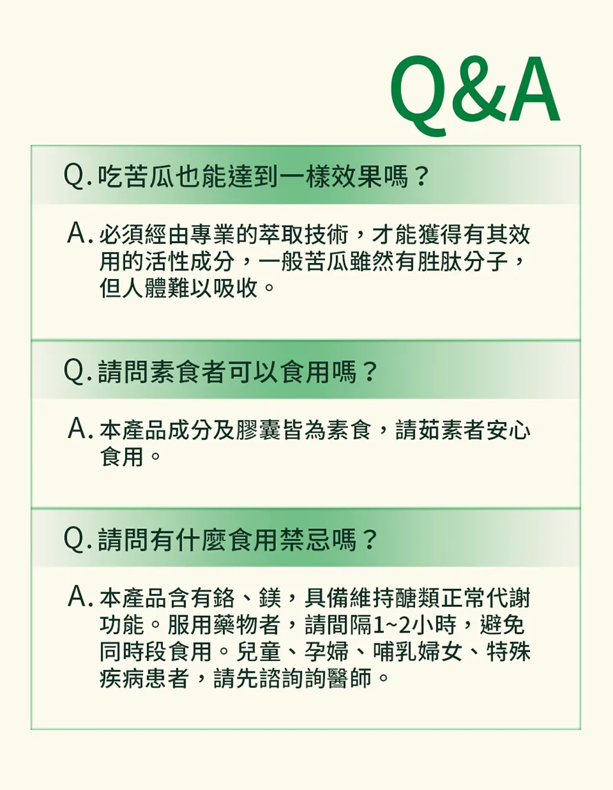 BHK's專利苦瓜胜肽EX2食用禁忌?