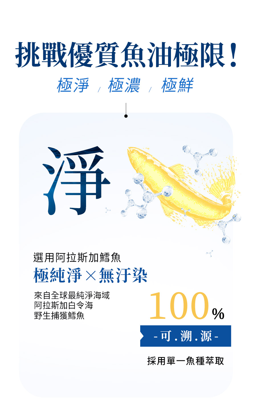 BHK's選用阿拉斯加鱈魚油，純淨無重金屬汙染