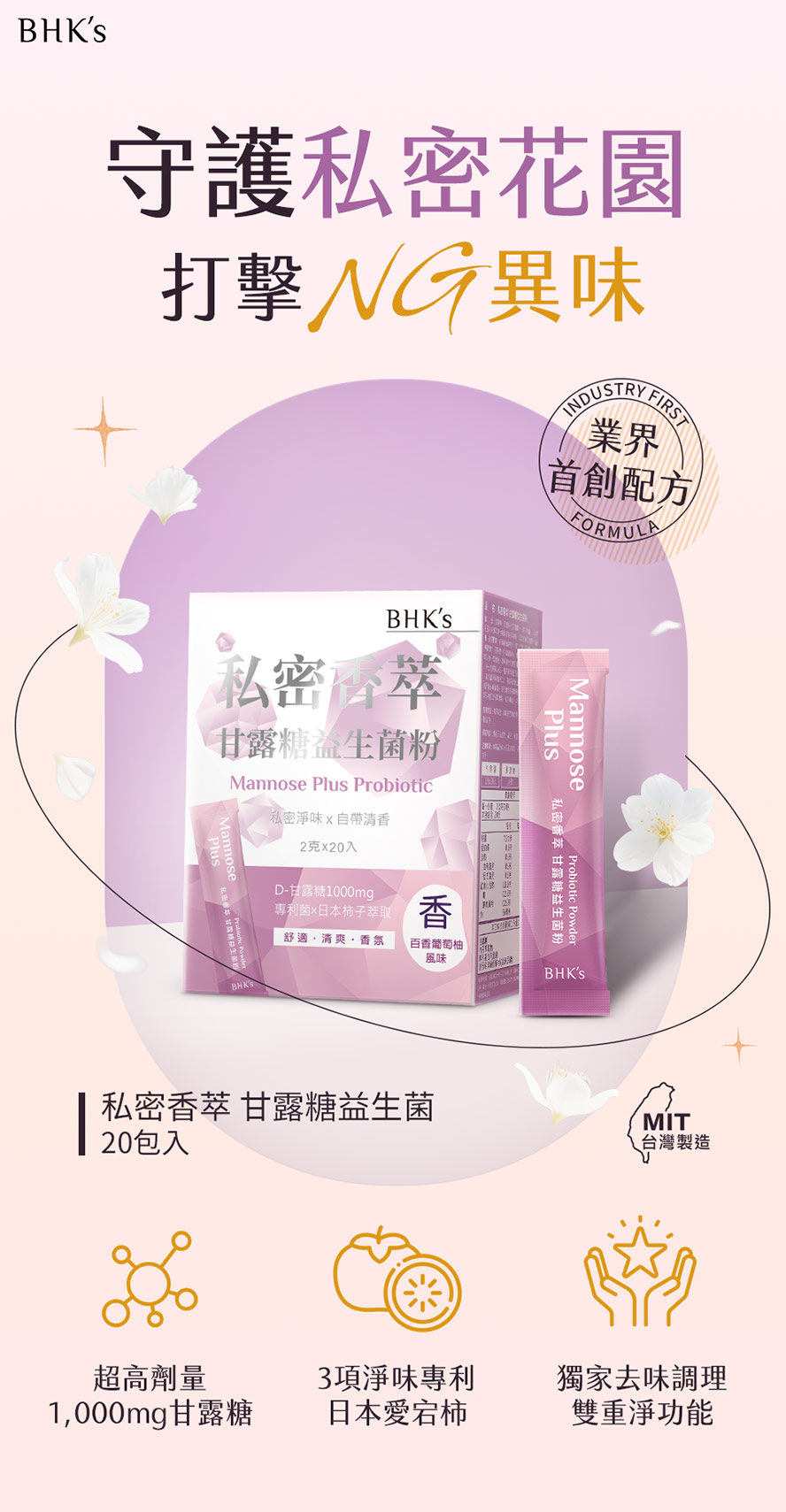 解決私密異味，推薦BHK's私密香萃
