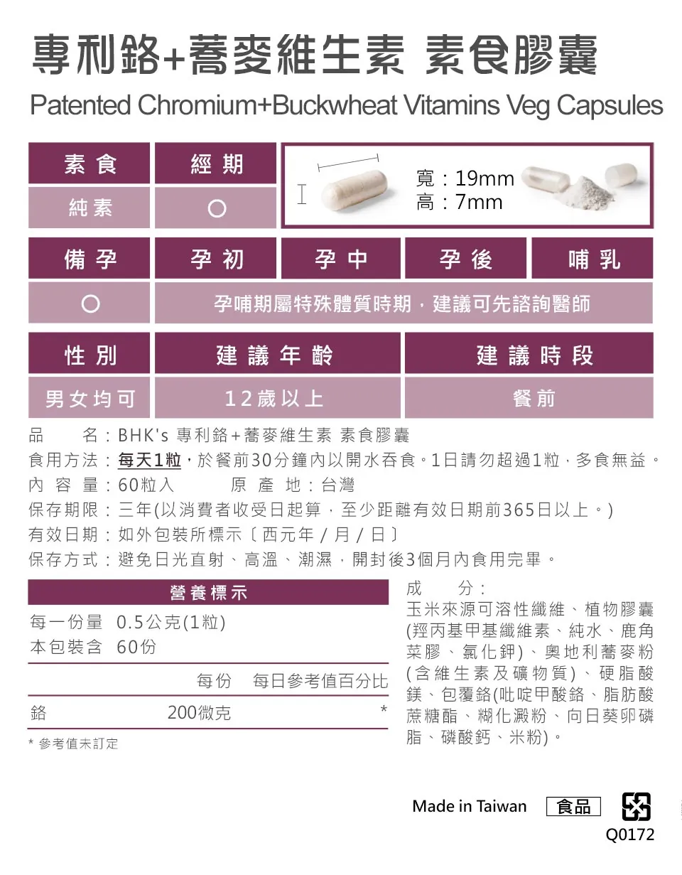BHK's全能101益生菌有專利證書，更通過多項安全檢驗。