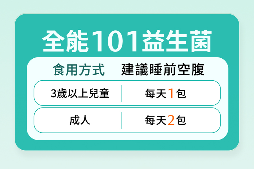 BHK's全能101益生菌怎麼吃?每天幾包?
