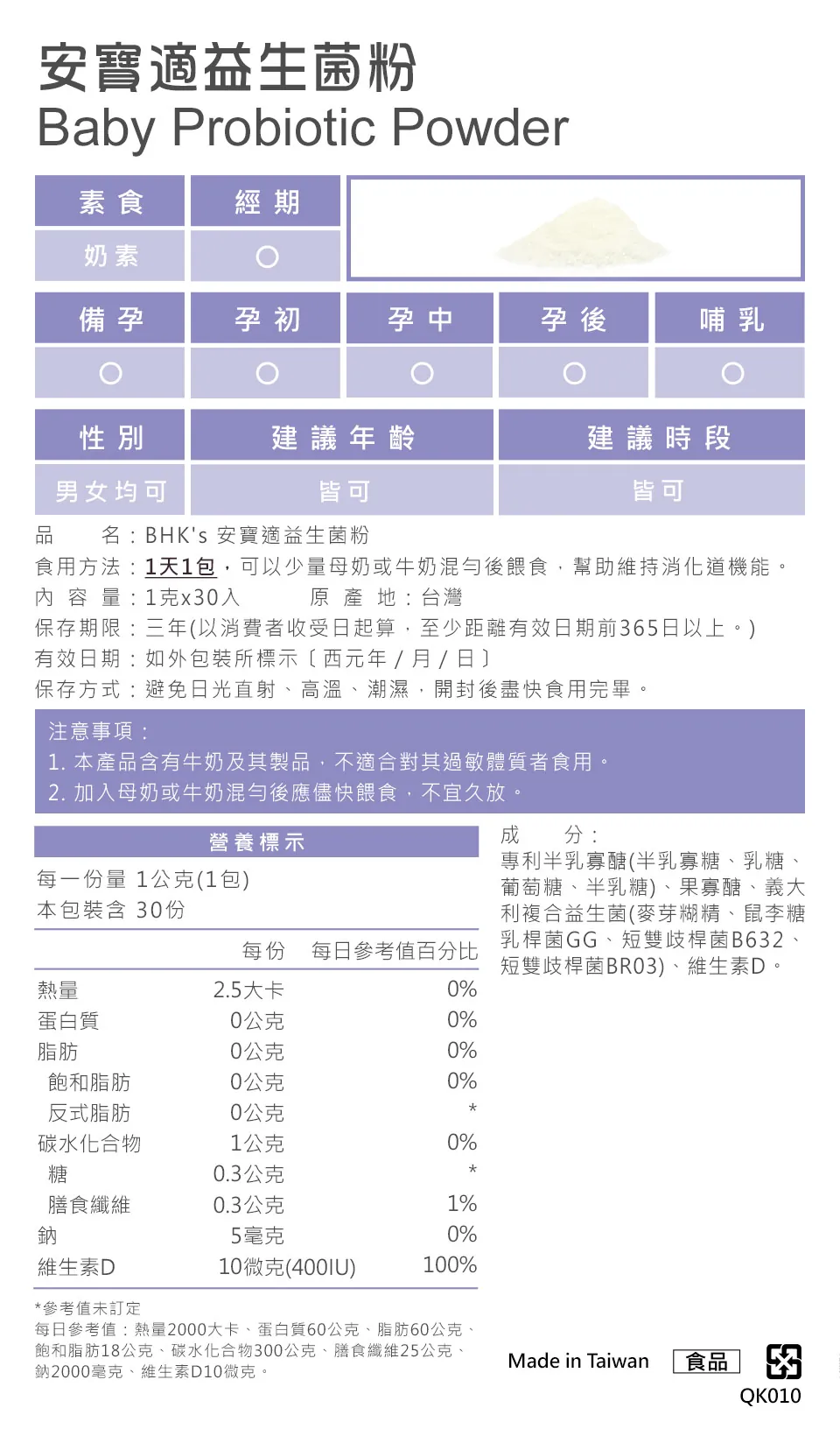 BHK安寶適益生菌食用方法。