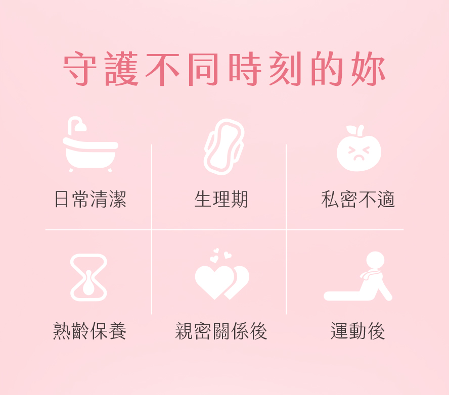 BHK's紅萃私密潔淨慕斯EX2性質溫和，生理期、有搔癢異味，日常清潔皆可使用。