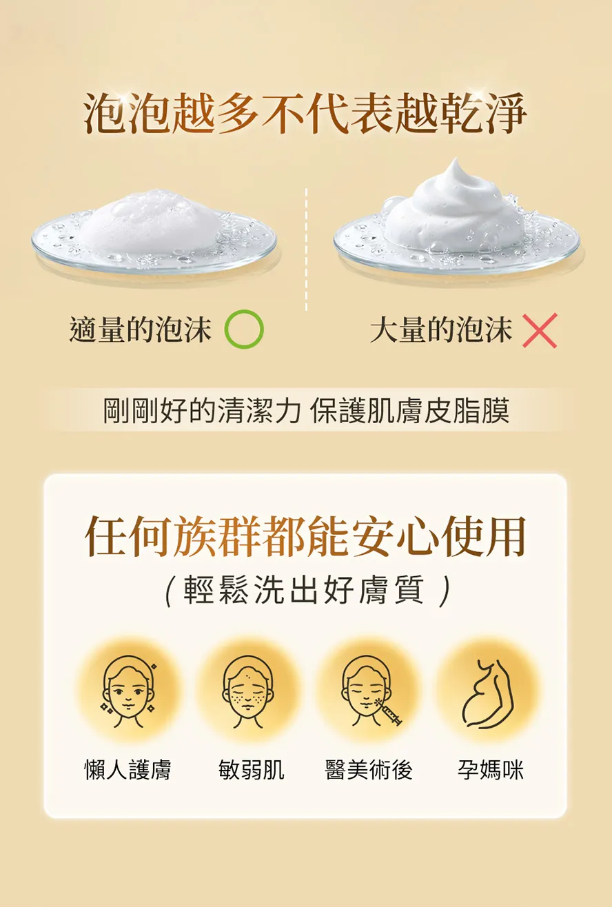 懶人護膚、敏弱肌、醫美術後、孕媽咪皆可使用BHK's精華潔顏露
