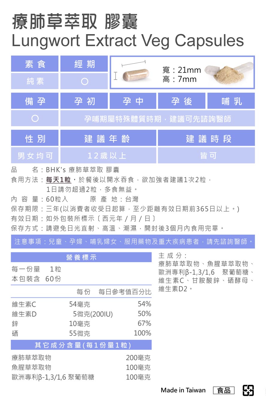 BHK療肺草食用方法。
