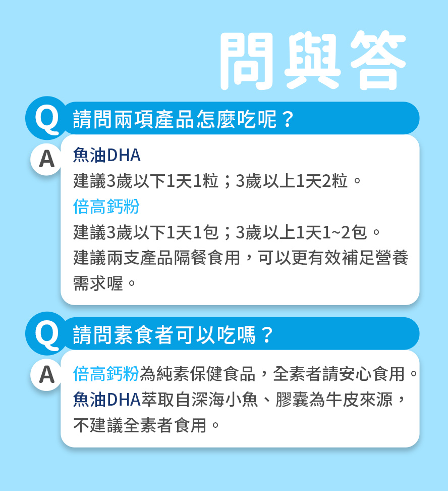 兒童保健品問與答，改善學習不專注與長不高的問題，建議長期補充效果更好。