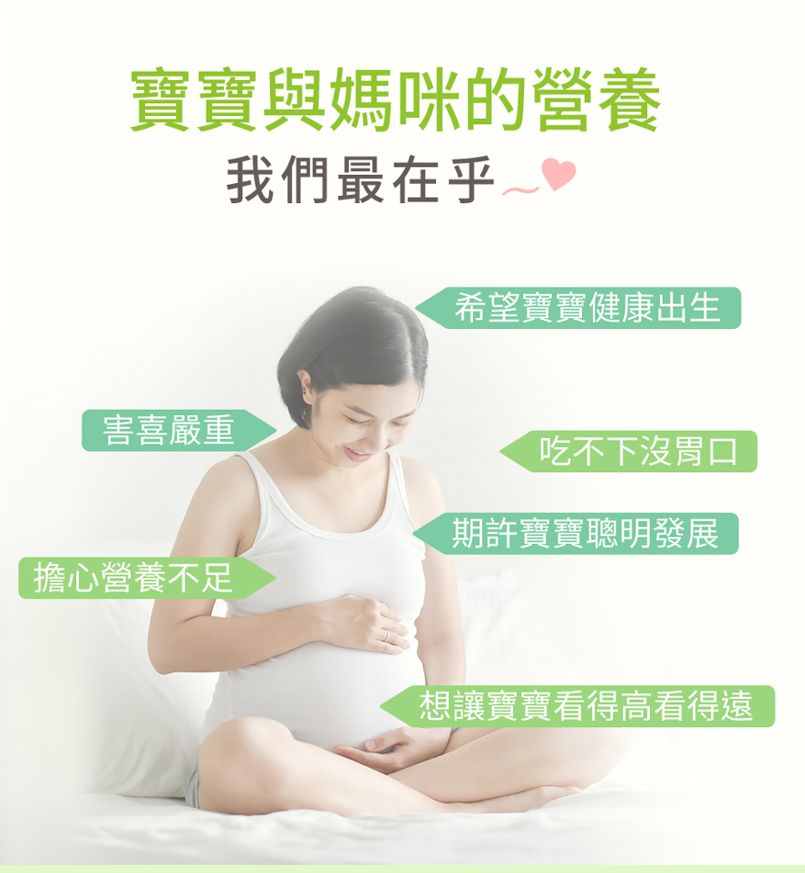 害喜吃不下、擔心寶寶營養不足、胎兒體重過輕,懷孕該補充什麼保健品?孕期營養推薦。