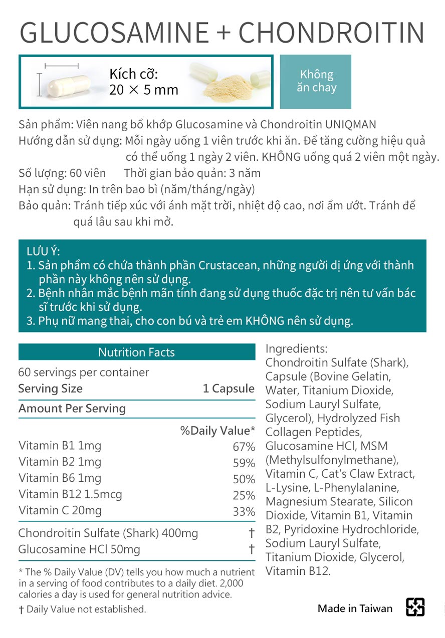 thêm Chondroitin và collagen giúp hình thành mô sụn, phòng chống viêm khớp và thoái hóa khớp