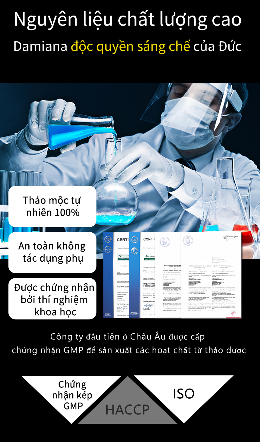 sử dụng aphrodisiac của Đức, được chứng nhận GMP 100% thiên nhiên, an toàn không tác dụng phụ