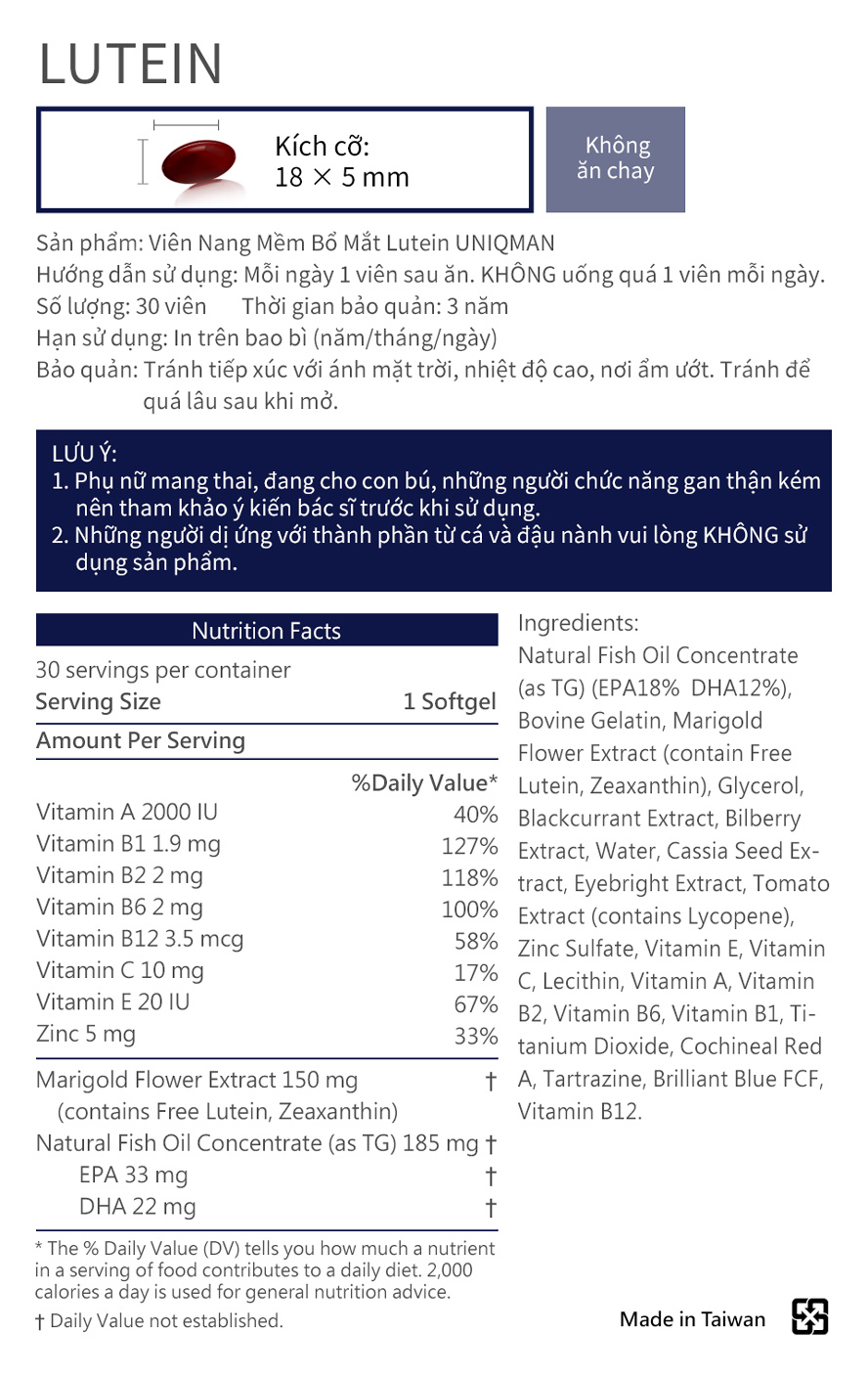 lutein hấp thu ánh sáng xanh, dần mất đi nên phải bổ sung thêm