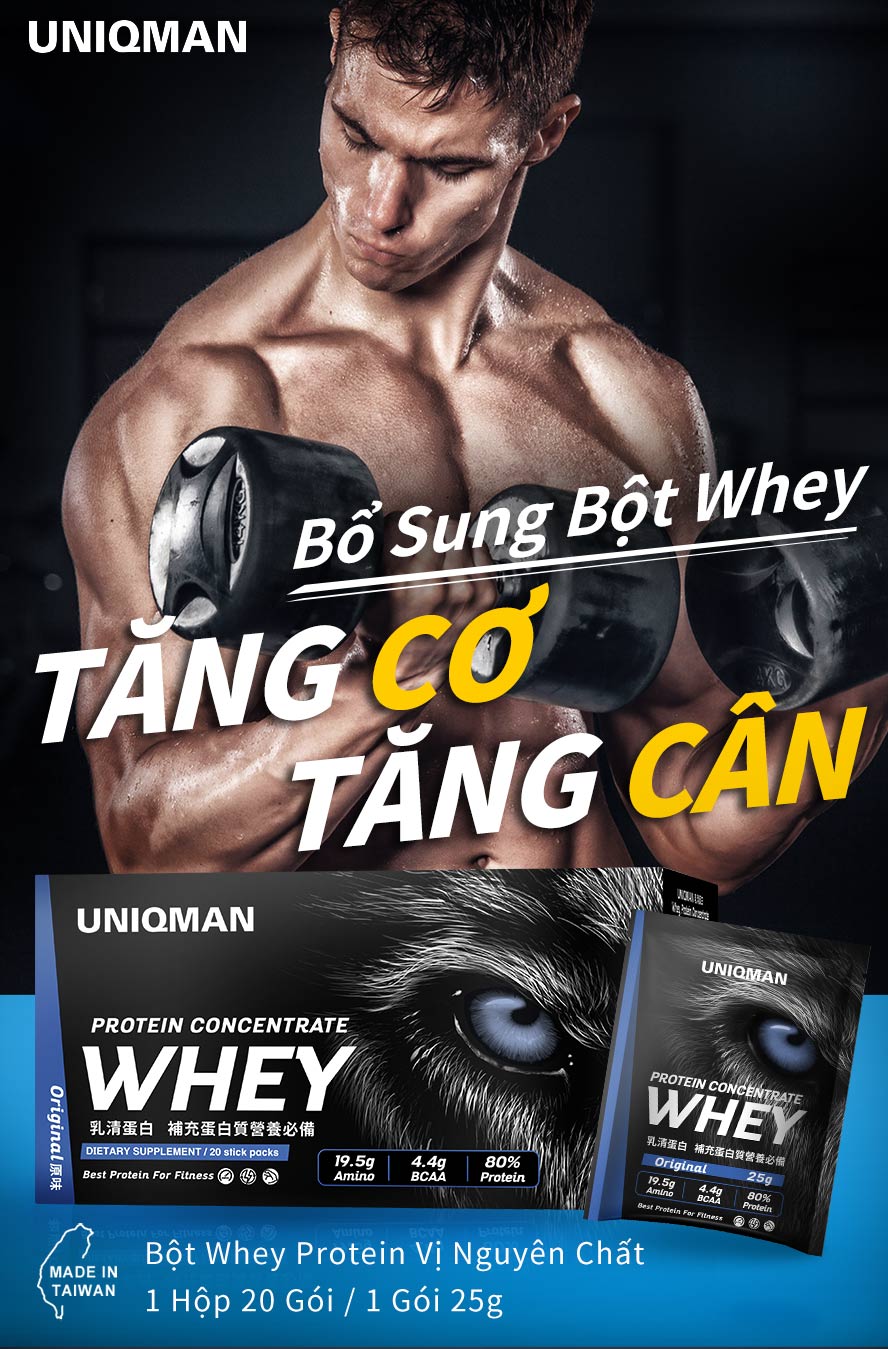 Bột whey protein cung cấp dinh dưỡng cơ bắp, tạo nên thân hình rắn rỏi