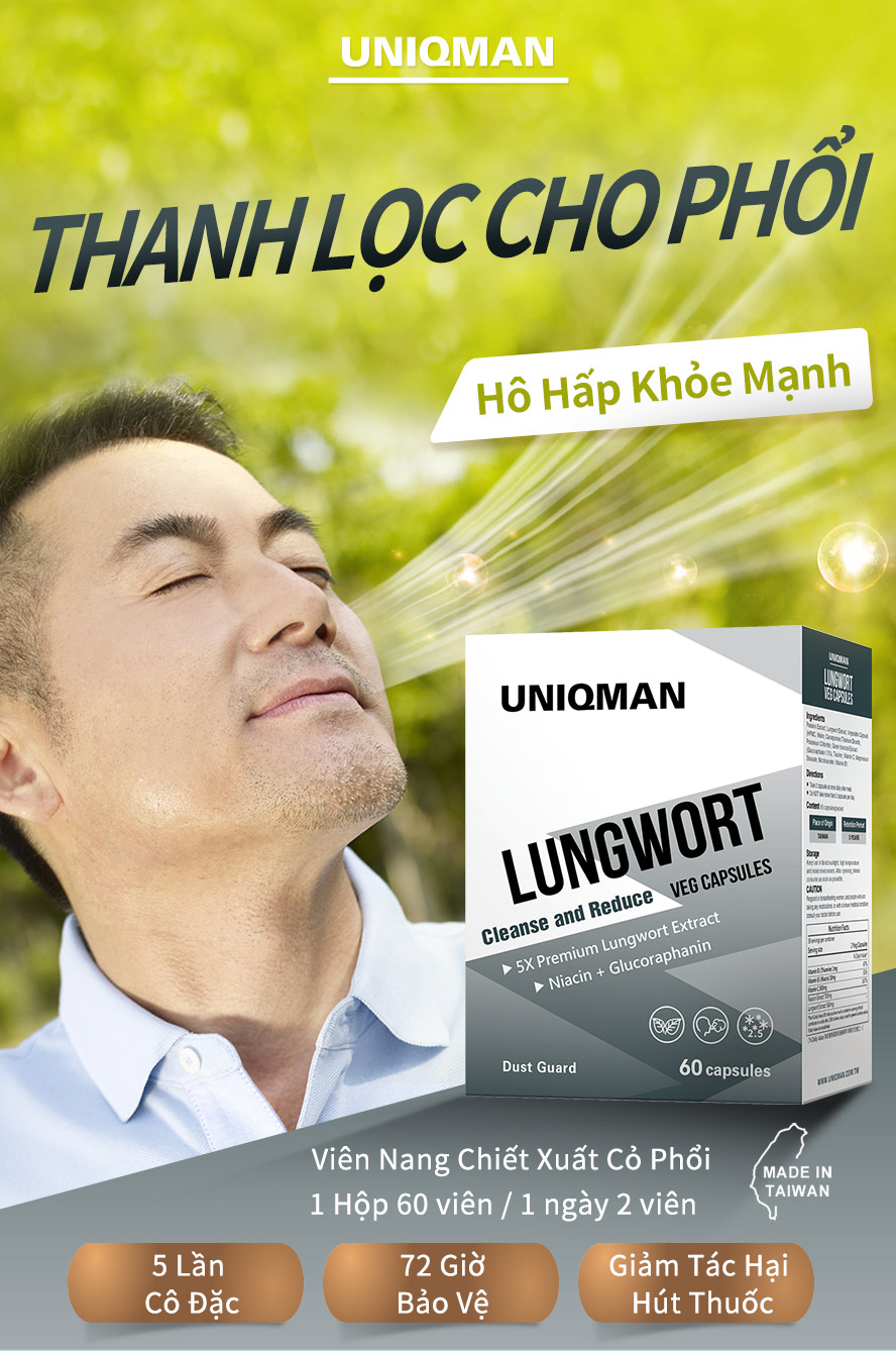 thanh lọc phổi, điều chỉnh đường hô hấp khỏe mạnh