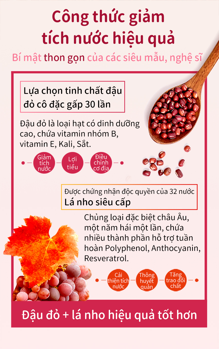 Đậu đỏ BHK's thêm gấp 30 lần nồng độ đậu đỏ ,hỗ trợ trao đổi chất