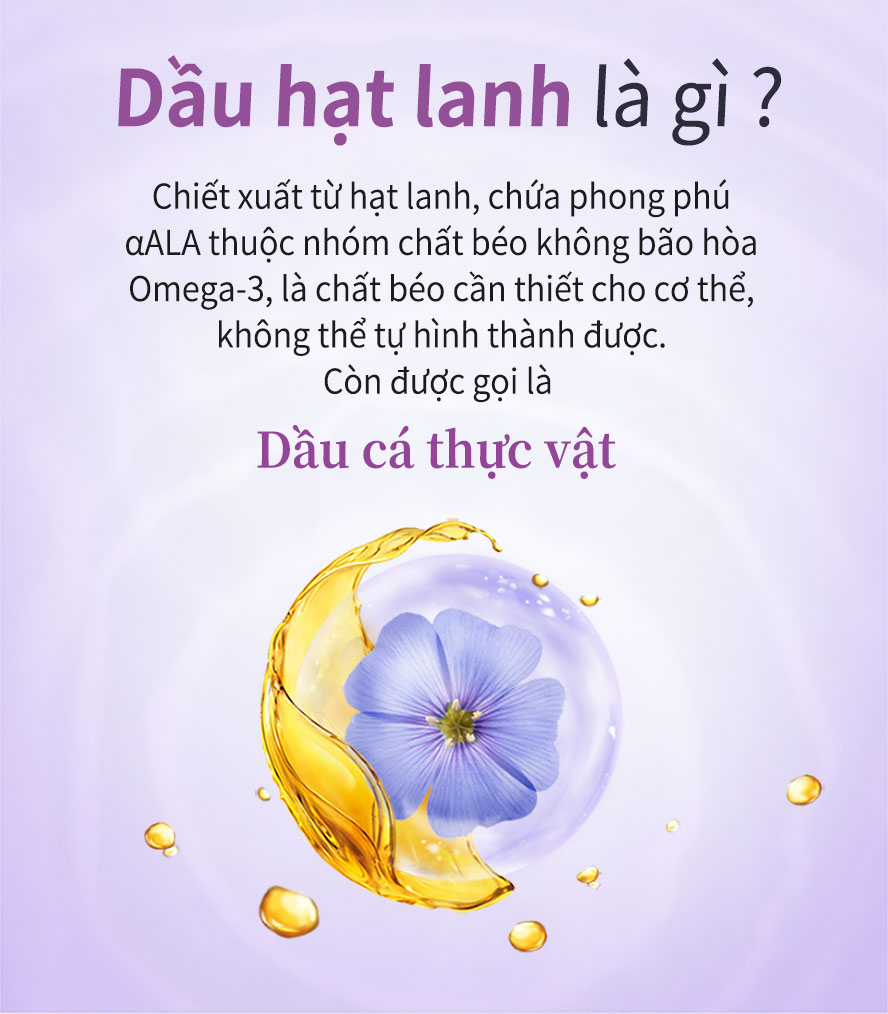 chiết xuất từ dầu hạt lanh, gọi là dầu cá ăn chay