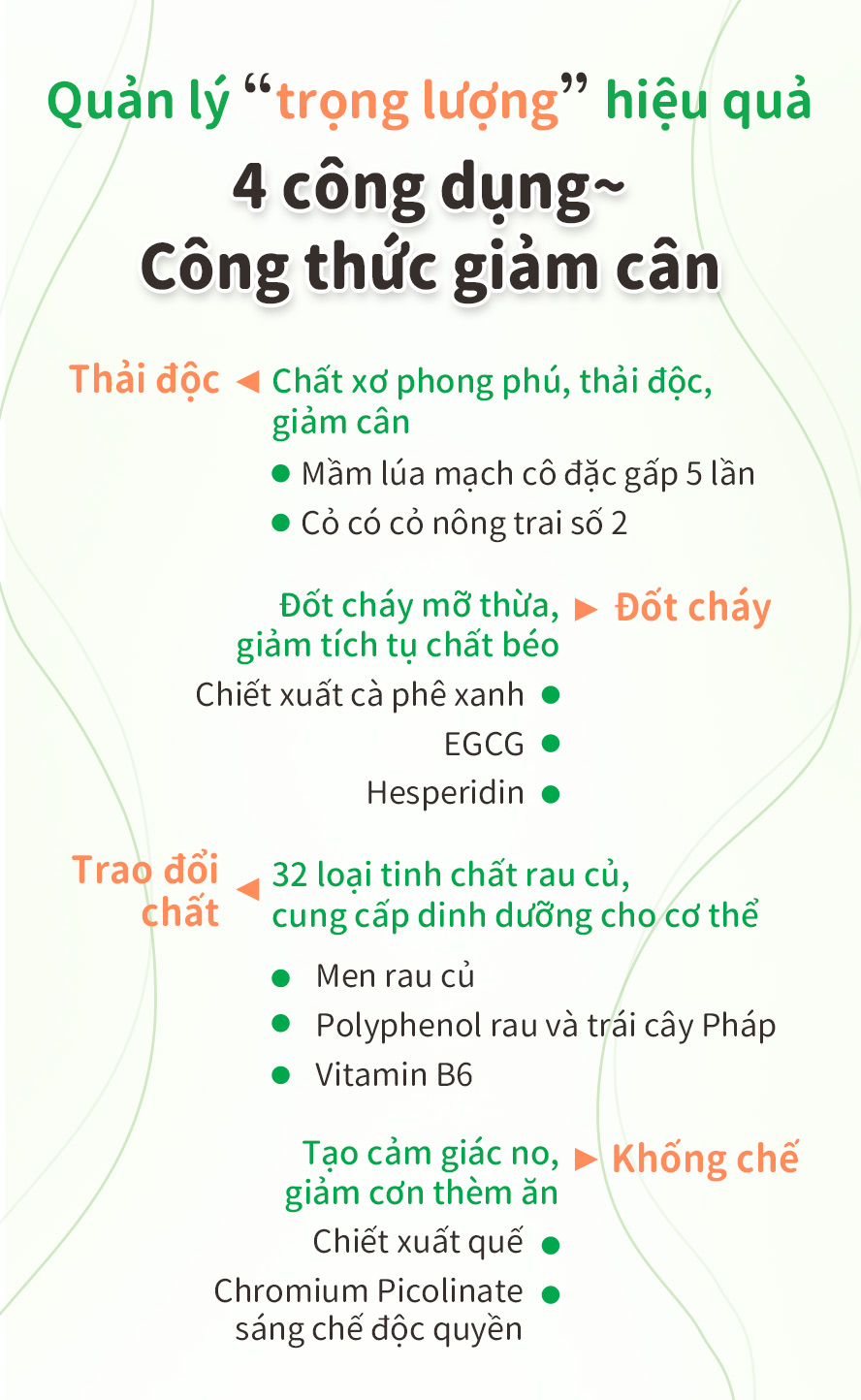 sử dụng mầm lúa mạch nồng độ gấp 5 lần ,hỗ trợ đi cầu ,đẩy lùi mỡ thừa ,giảm cân thành công
