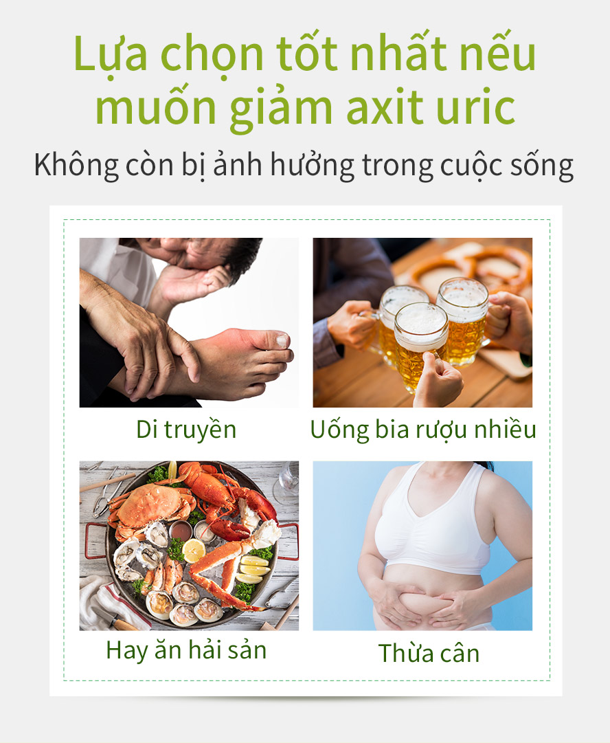 muốn cải thiện bệnh gout nên tránh những thức ăn nhiều đạm như nội tạng ,hải sản ,nấm khô và cồn ,mỗi ngày uống đủ 2 lít nước