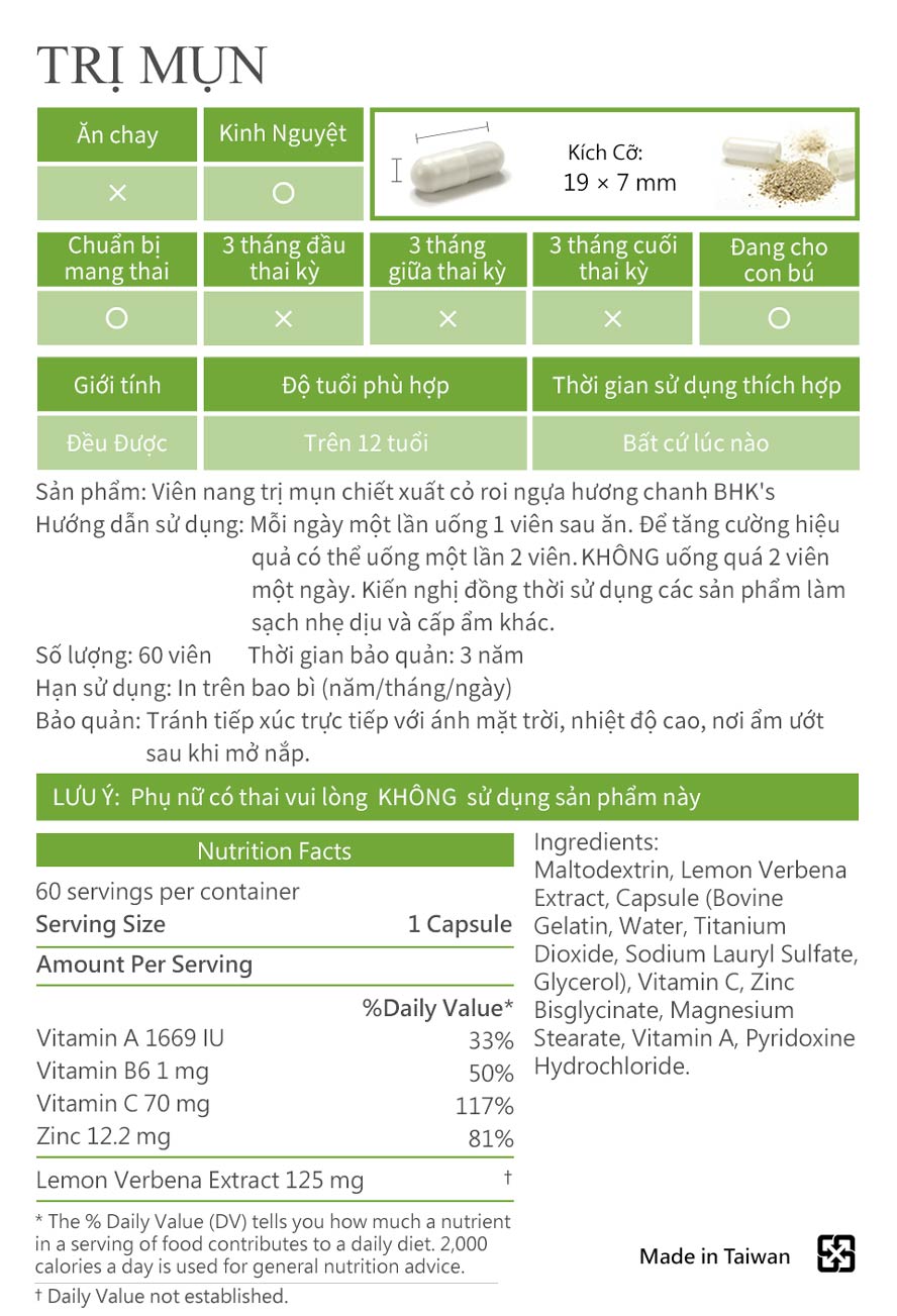 Viên nang trị mụn & Viên nang trị sẹo BHK's đã thông qua các kiểm định, bảo đảm an toàn không tác dụng phụ