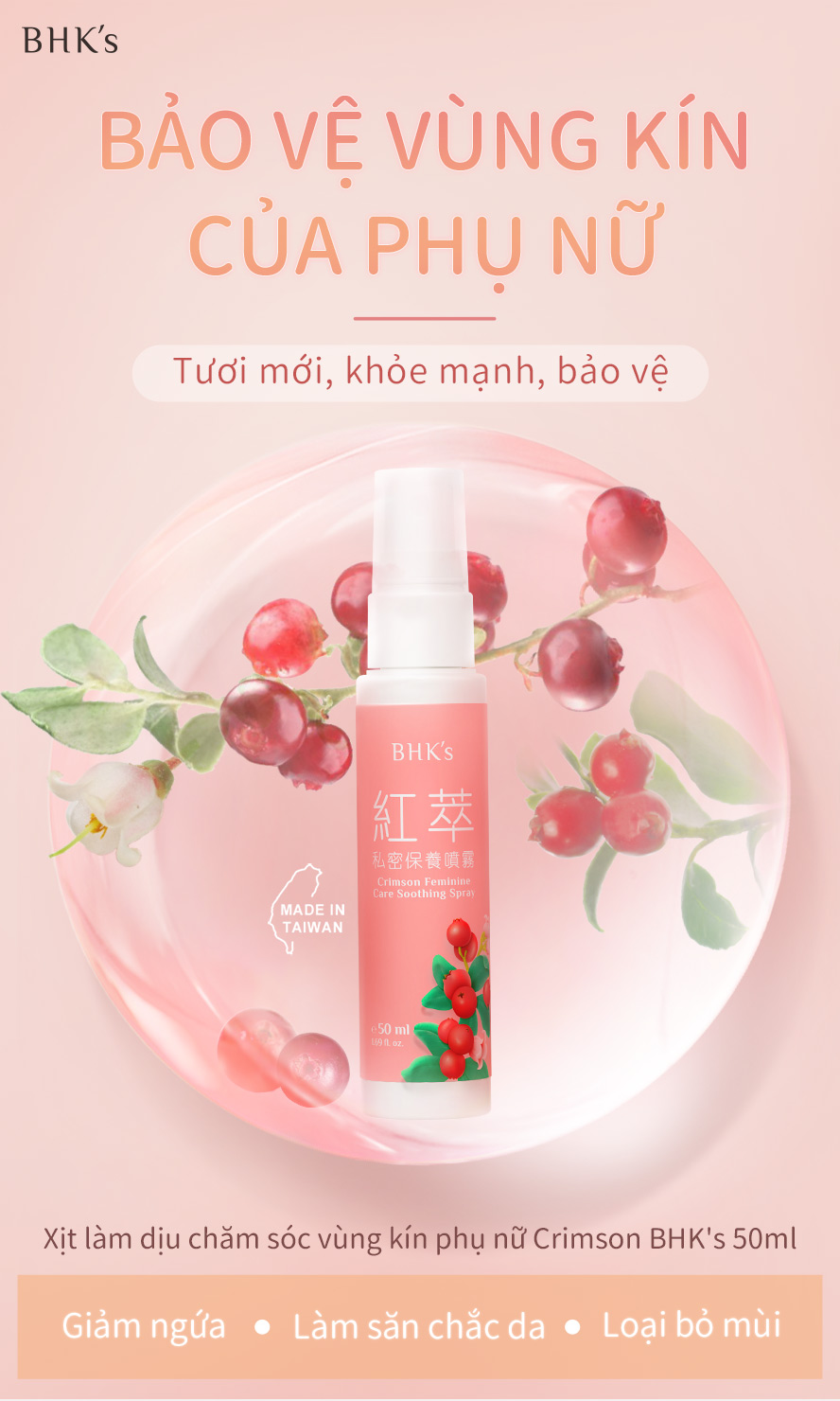 bảo vệ vùng kín, giảm thiểu cơ hội viêm nhiễm, tăng độ săn chắc và làm sáng vùng kín