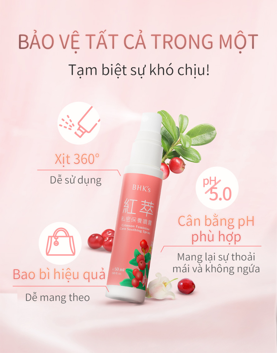 cầm chai xịt như thế nào vẫn xịt thoải mái, độ pH tốt nhất tăng cường hệ miễn dịch vùng kín, thiết kế nhỏ gọn dễ đem theo